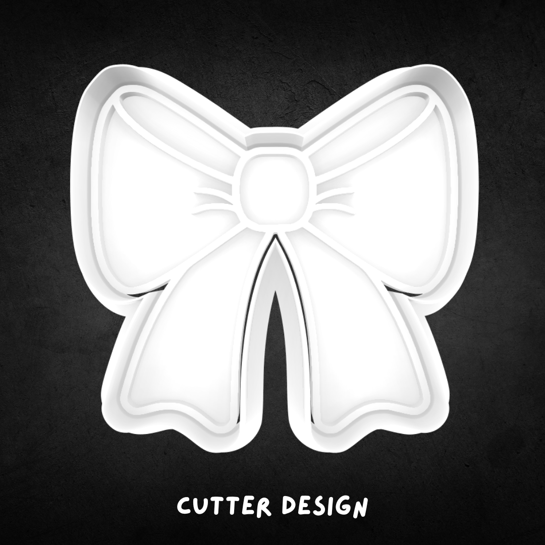 Bow 01 Cookie Cutter and Stamp
