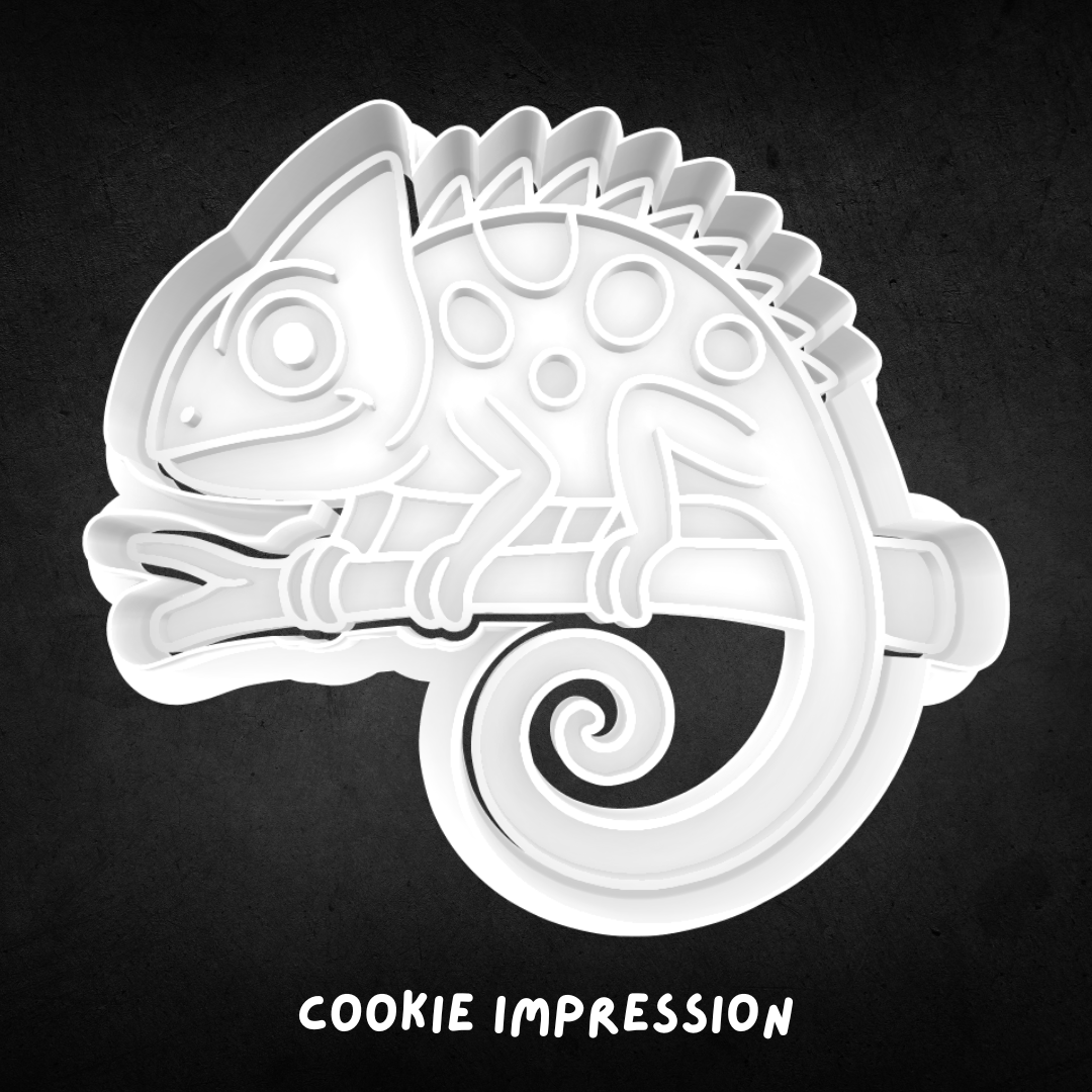 Chameleon Cookie Cutter and Stamp