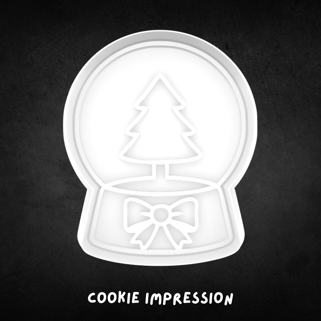 Christmas Snow globe 01 Cookie Cutter and Stamp