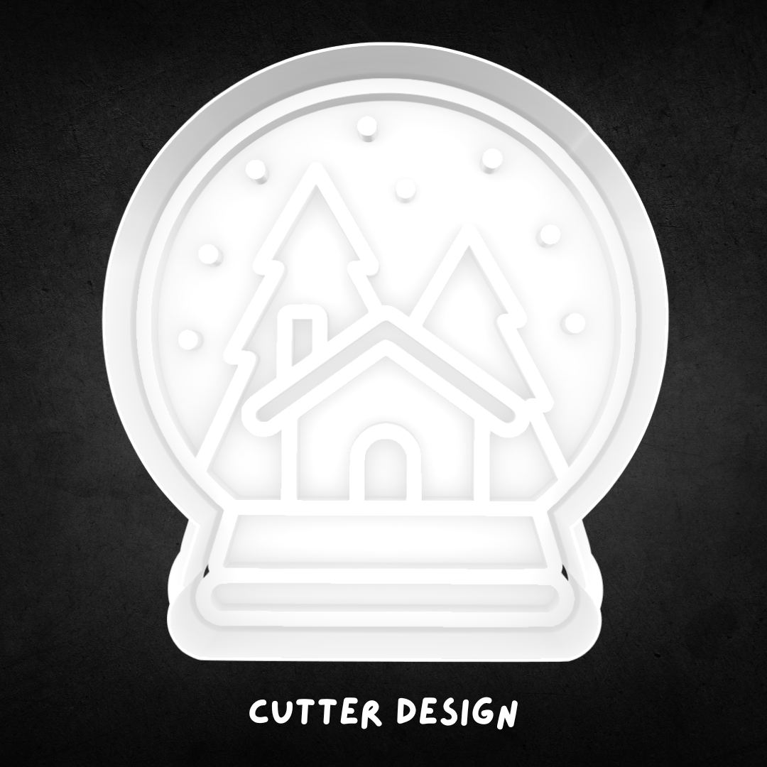 Christmas Snow globe 02 Cookie Cutter and Stamp