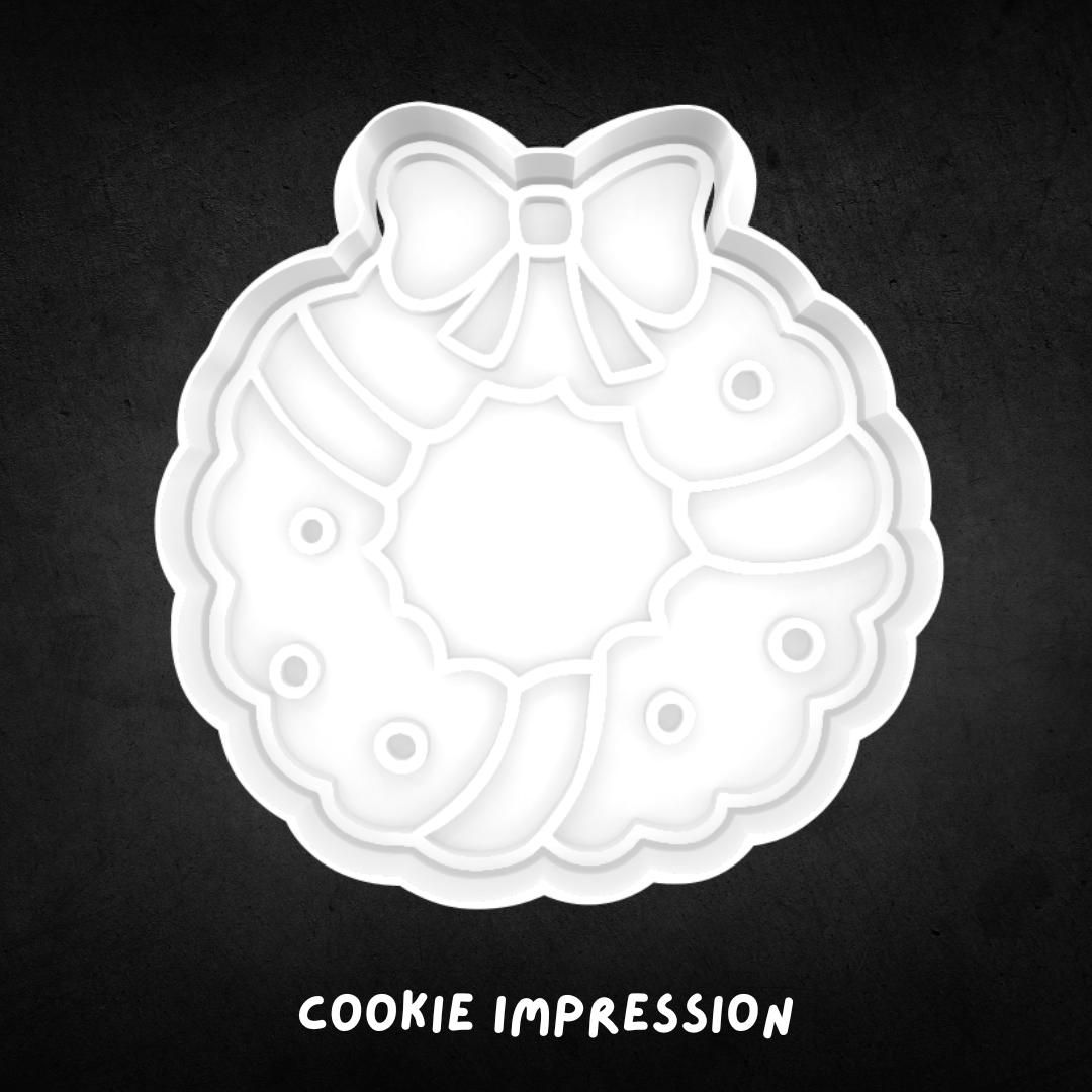 Christmas Wreath Cookie Cutter and Stamp