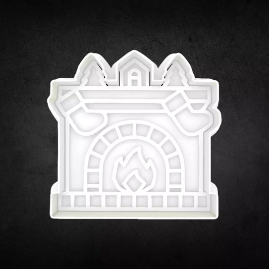 Christmas Fireplace Cookie Cutter and Stamp