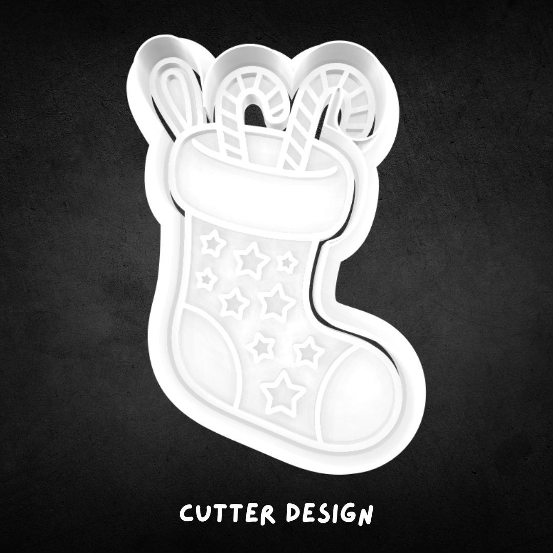 Christmas Stocking 03 Cookie Cutter and Stamp