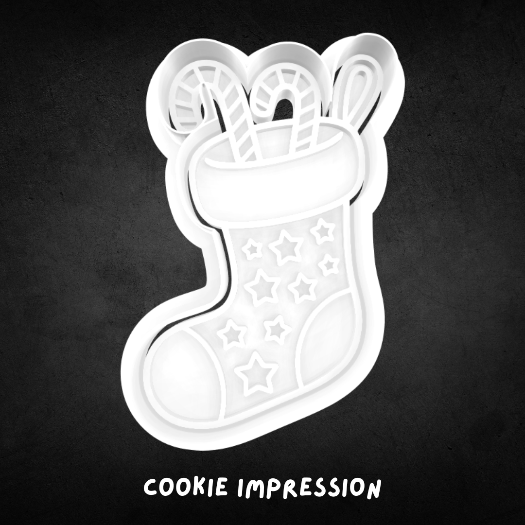 Christmas Stocking 03 Cookie Cutter and Stamp