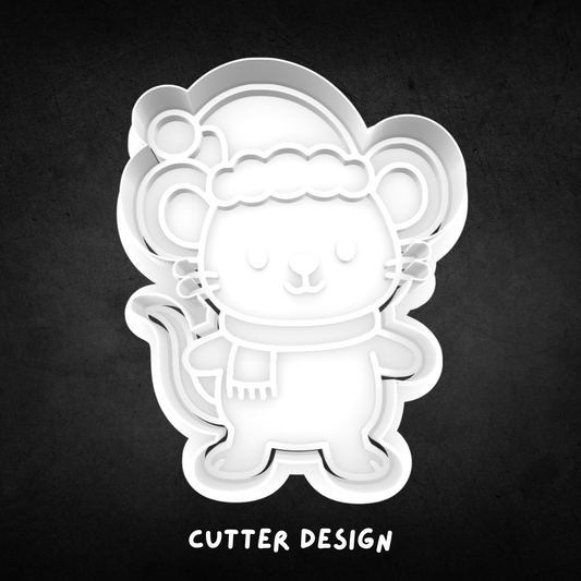 Christmas Mouse Cookie Cutter and Stamp