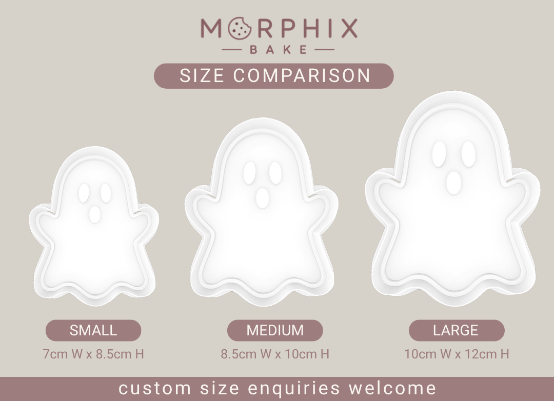 Classic Ghost Cookie Cutter and Stamp