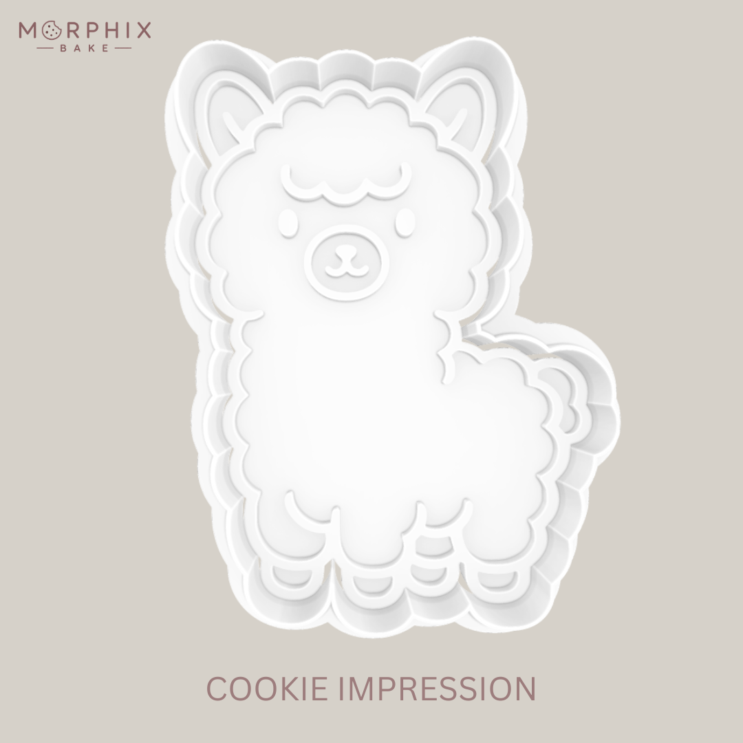 Alpaca Cookie Cutter & Stamp
