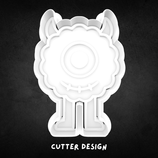 Cute Little Monster Cookie Cutter and Stamp