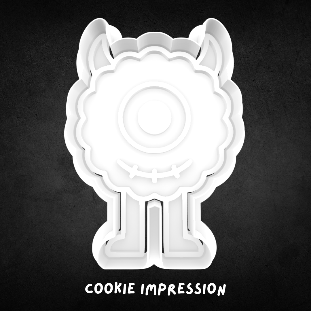 Cute Little Monster Cookie Cutter and Stamp