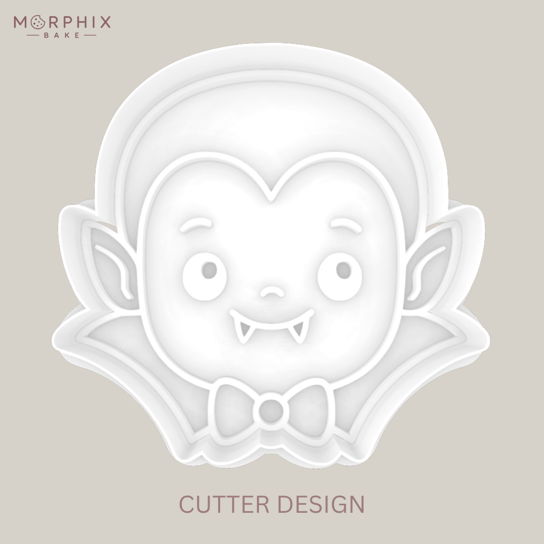 Cute Male Vampire Cookie Cutter and Stamp