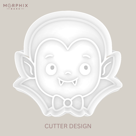 Cute Male Vampire Cookie Cutter and Stamp