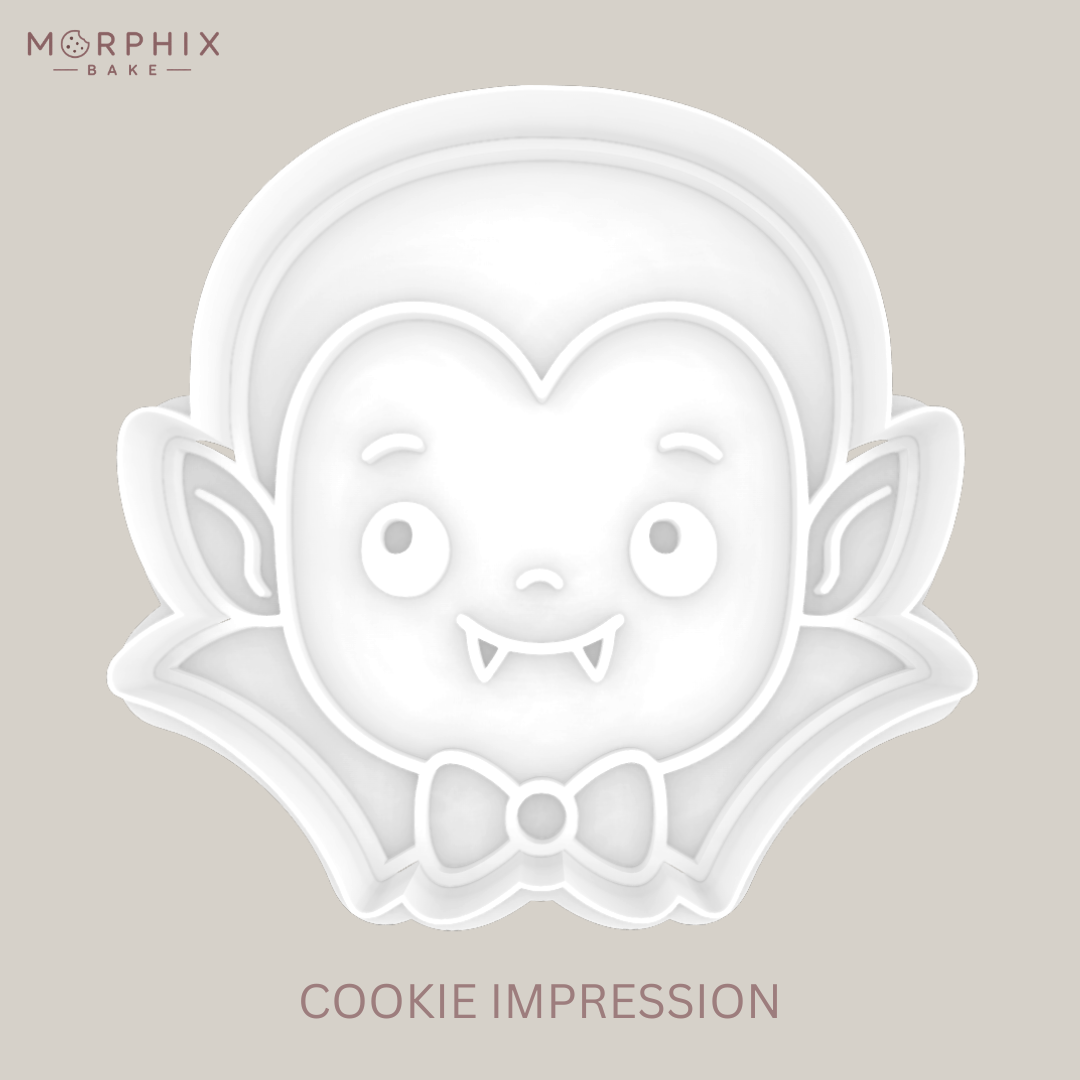 Cute Male Vampire Cookie Cutter and Stamp