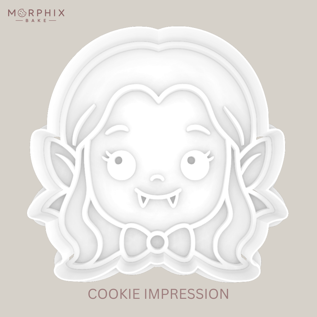 Cute Female Vampire Cookie Cutter and Stamp