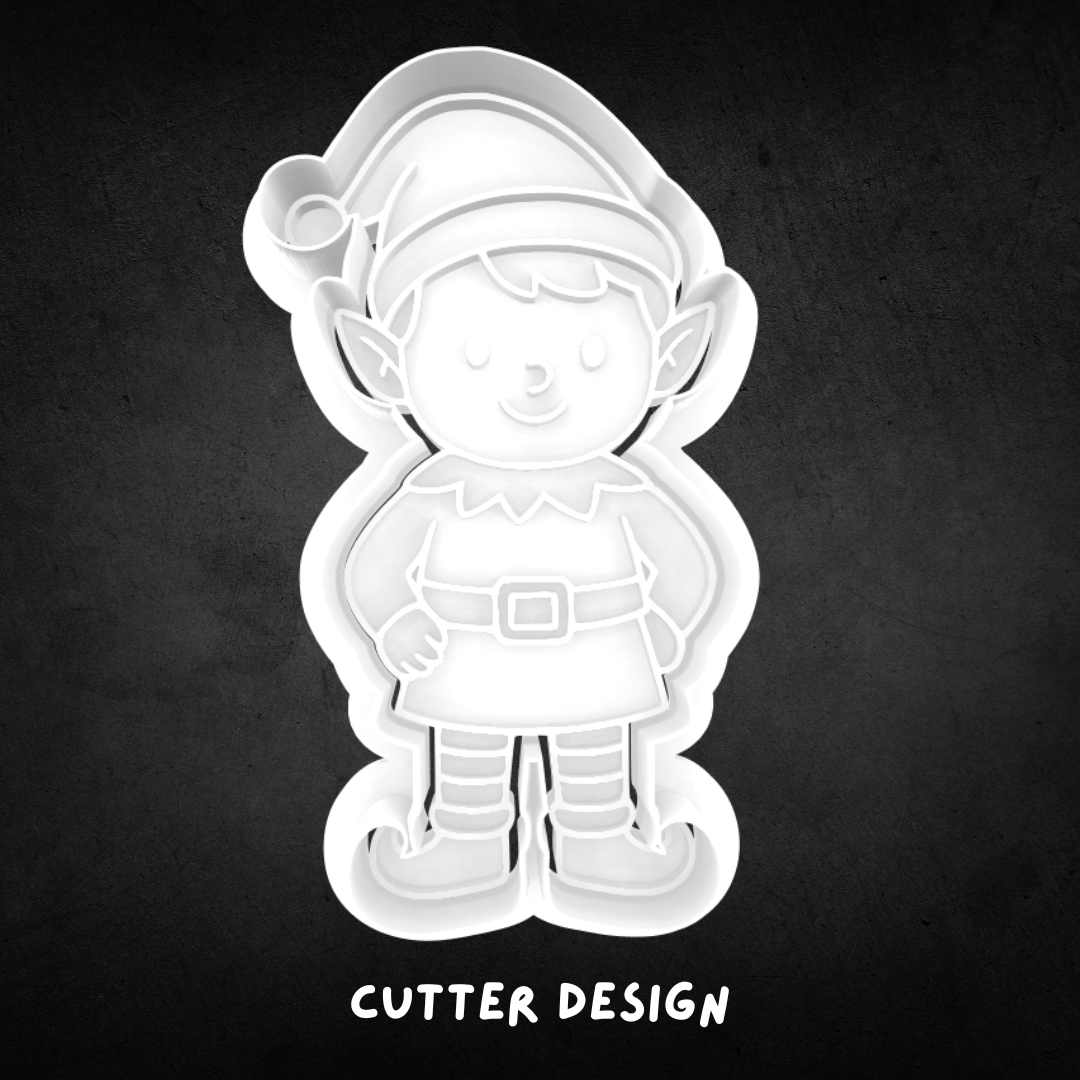 Christmas Elf 01 Cookie Cutter and Stamp