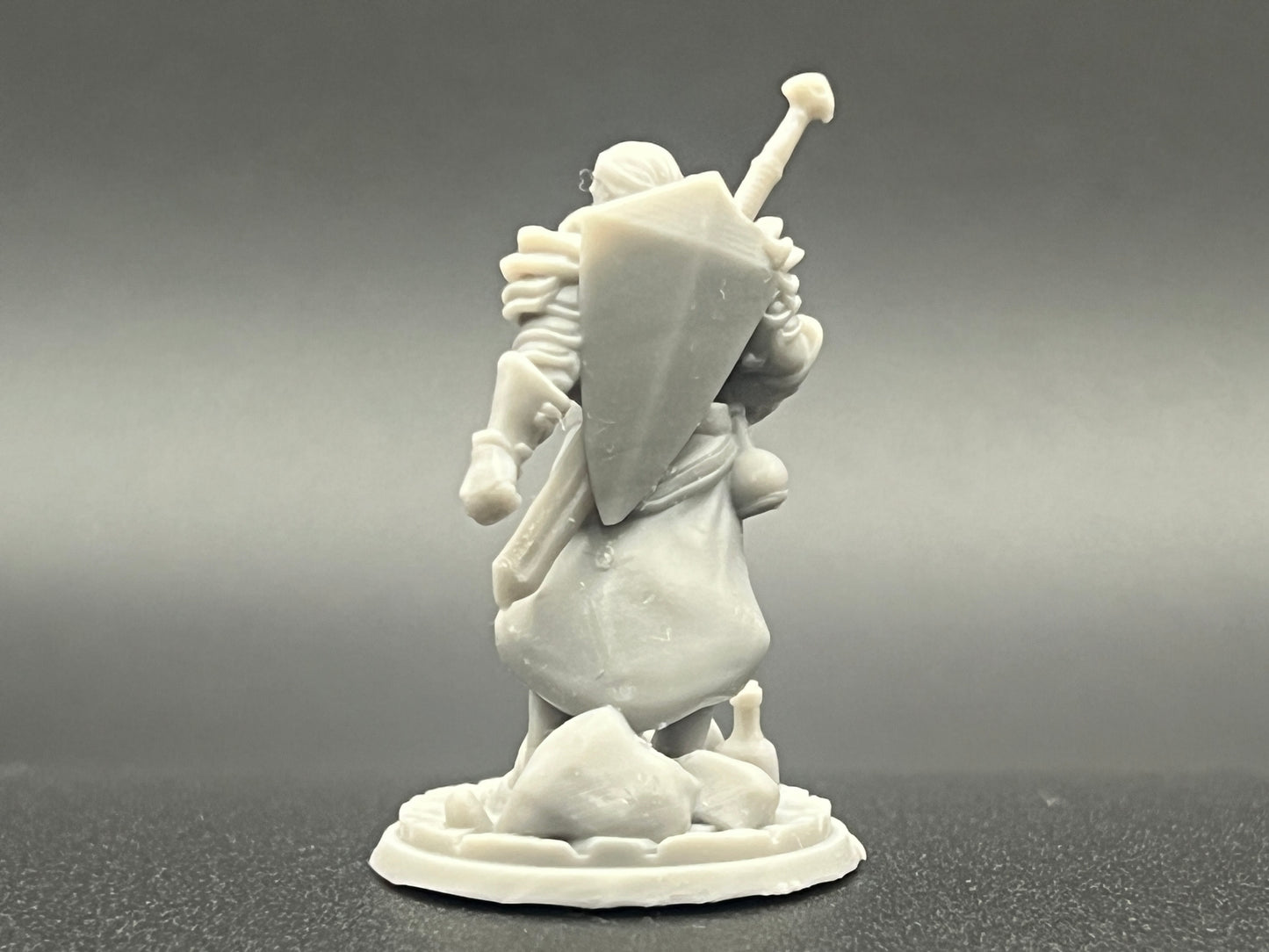 Human Male Paladin Character Figure Fantasy Tabletop Game Dungeons and Dragons 3D Resin Printed Unpainted