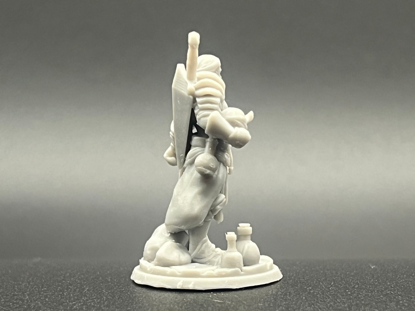 Human Male Paladin Character Figure Fantasy Tabletop Game Dungeons and Dragons 3D Resin Printed Unpainted