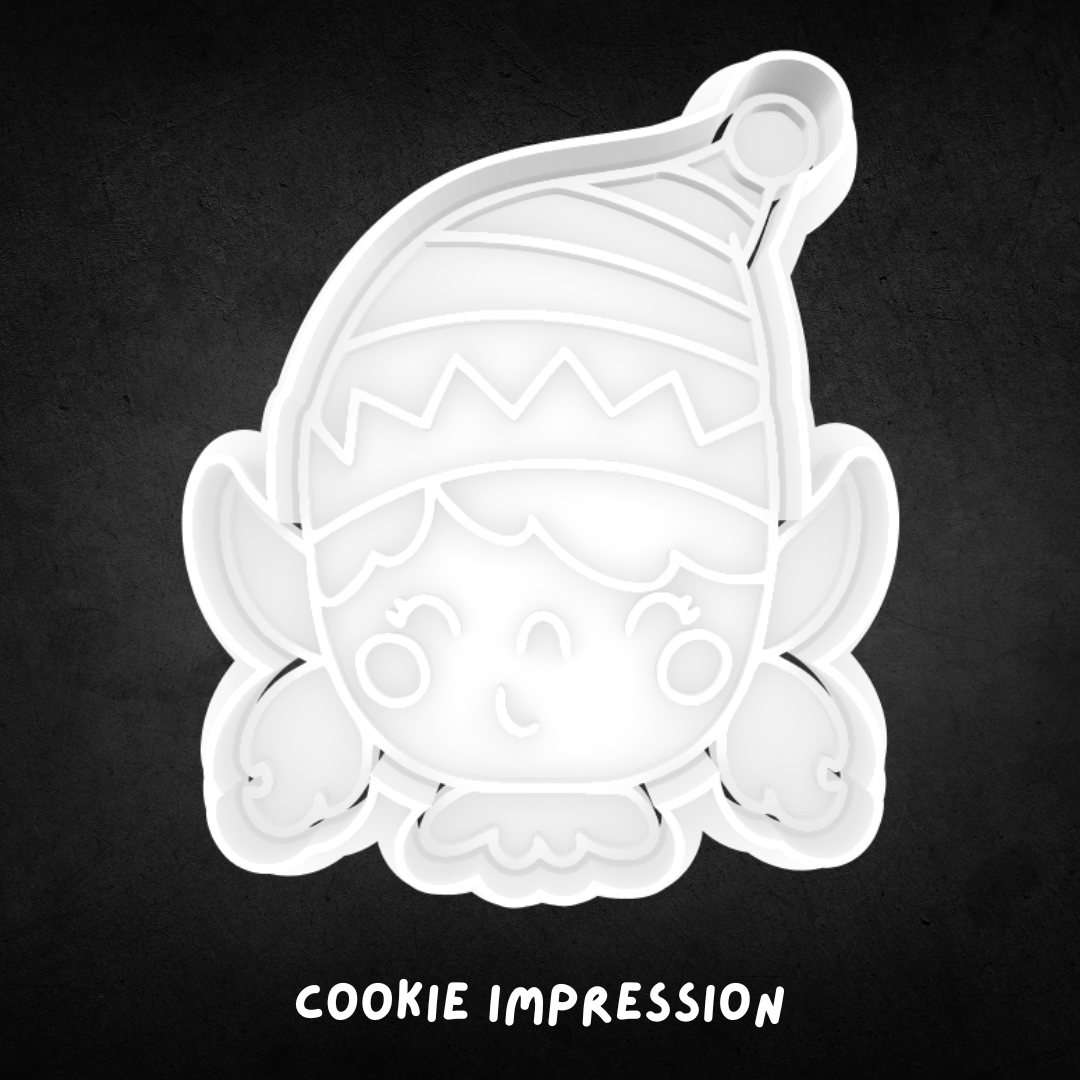Christmas Elf 01 Cookie Cutter and Stamp