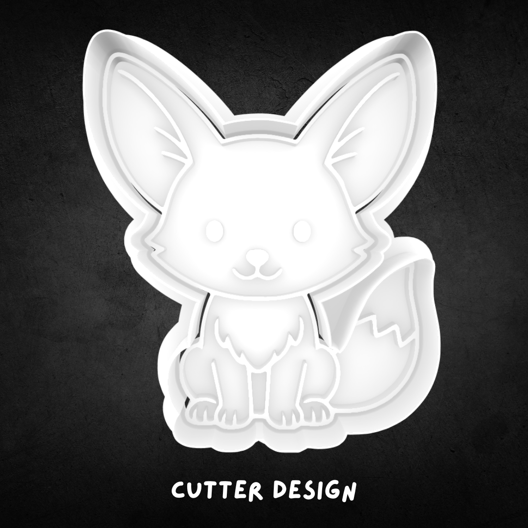 Fennec Fox 02 Cookie Cutter and Stamp