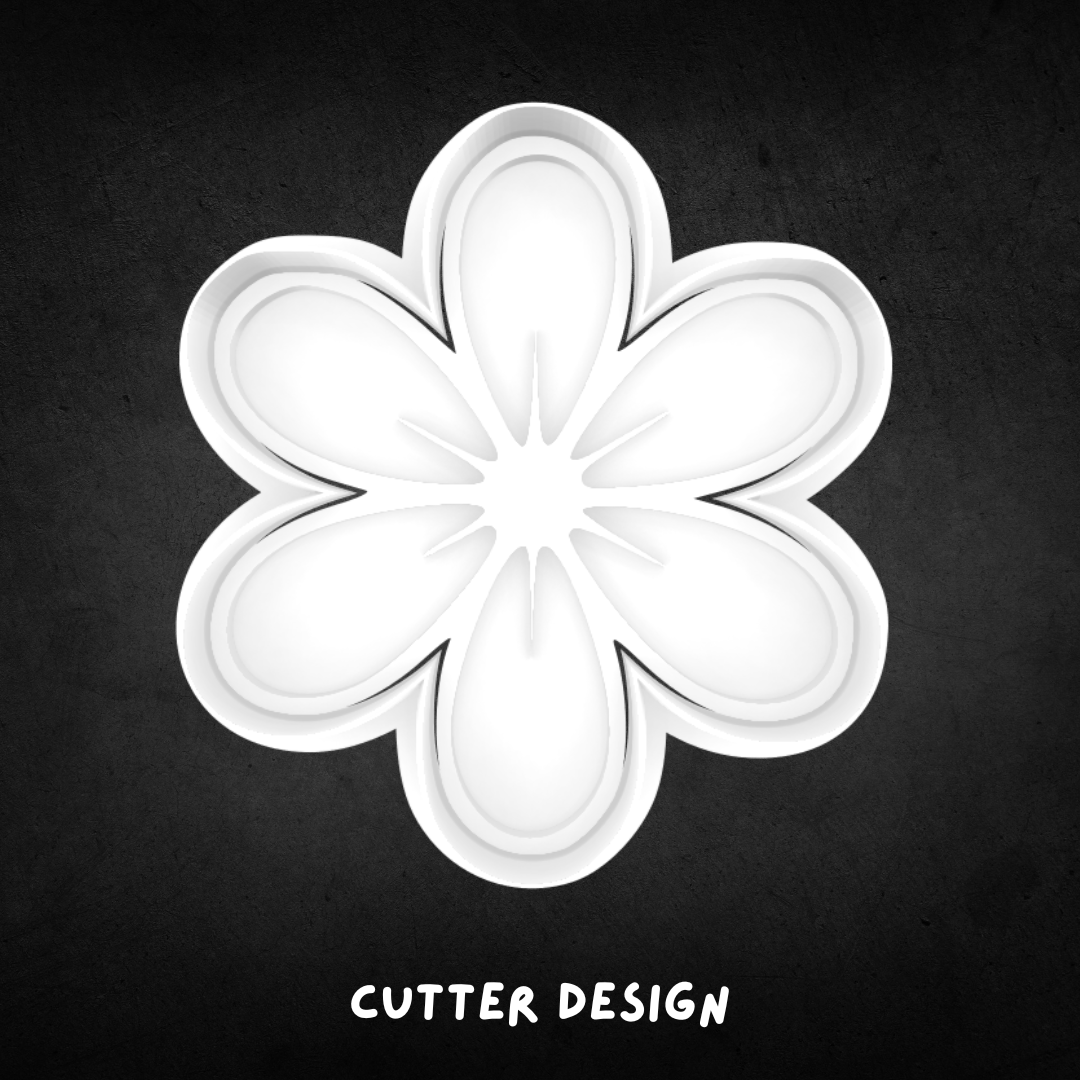 Flower 02 Cookie Cutter and Stamp