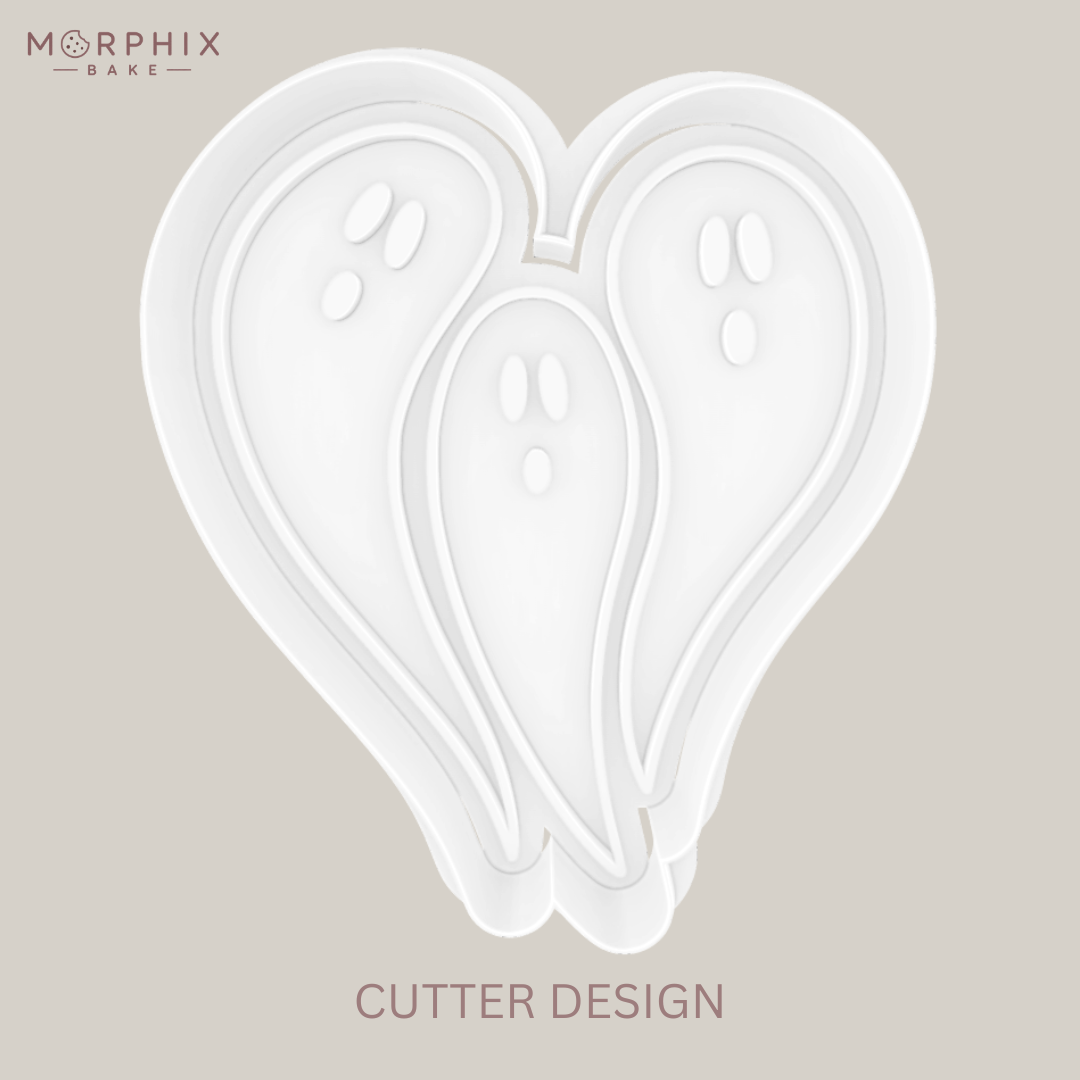 Three Little Ghosts Cookie Cutter and Stamp