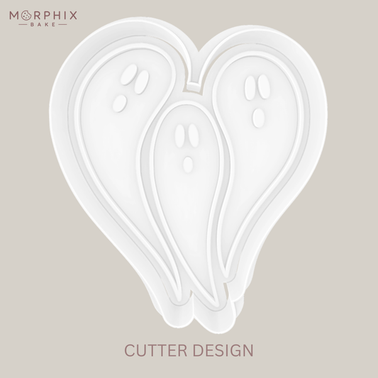 Three Little Ghosts Cookie Cutter and Stamp