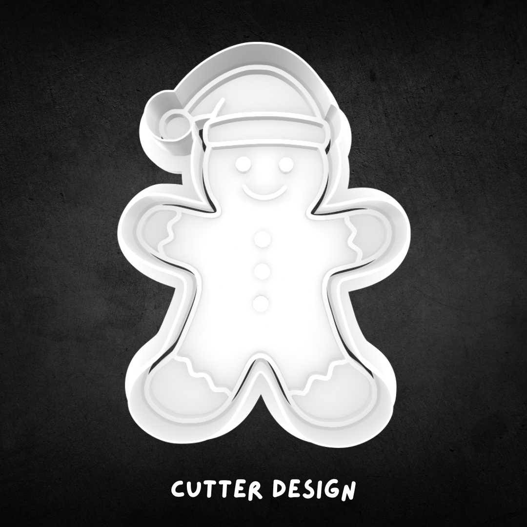 Christmas Gingerbread Man 03 Cookie Cutter and Stamp