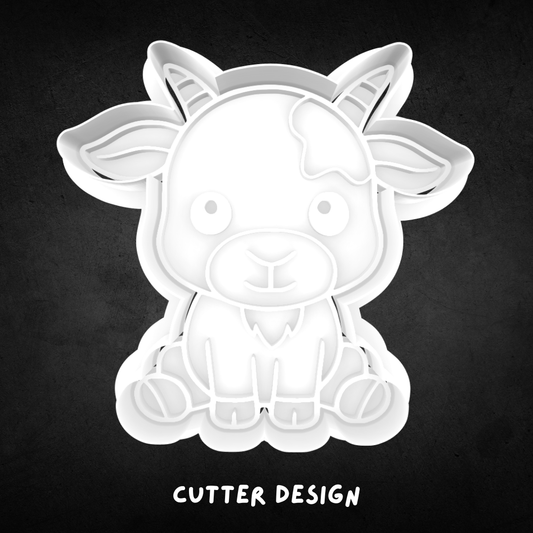 Goat 02 Cookie Cutter and Stamp