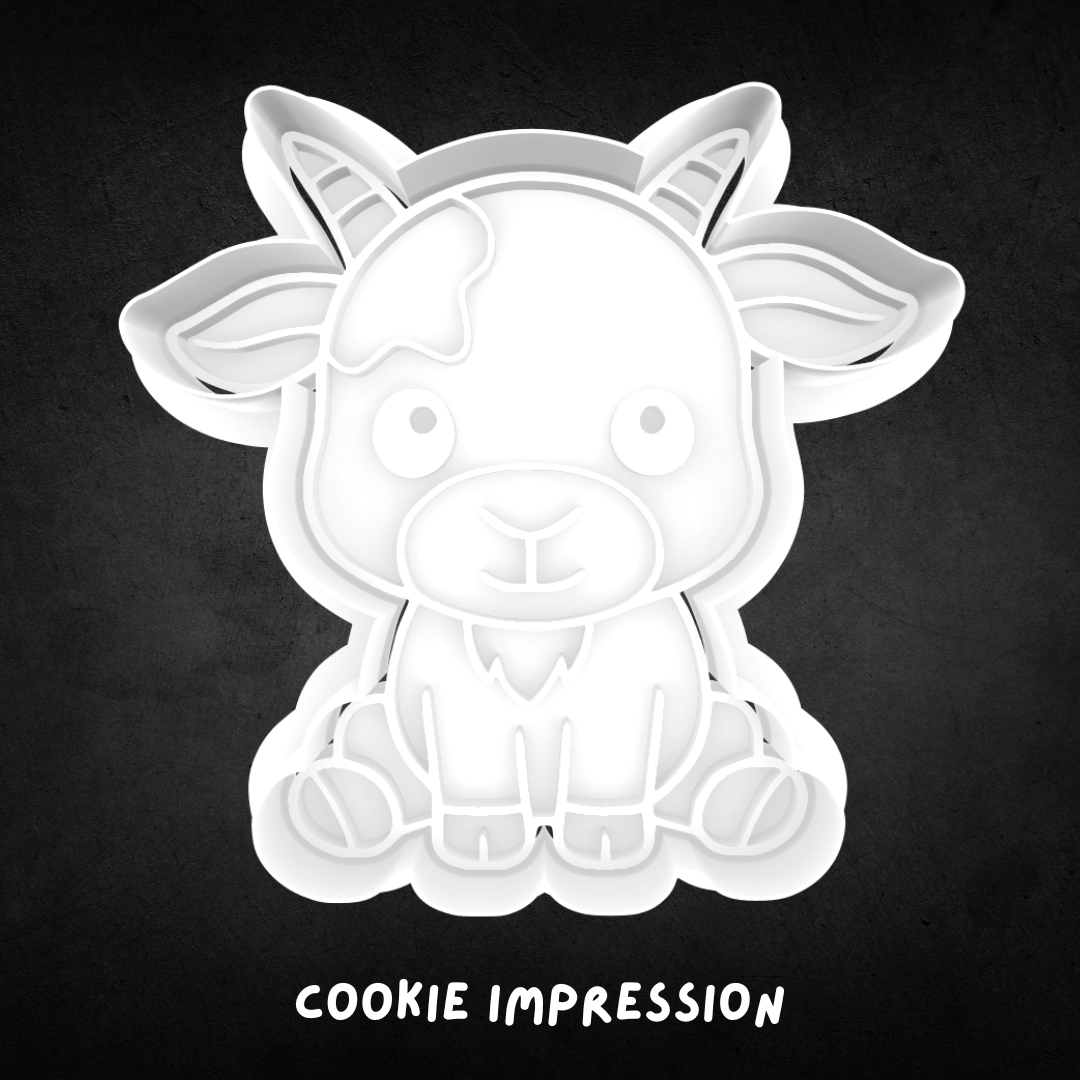 Goat 02 Cookie Cutter and Stamp