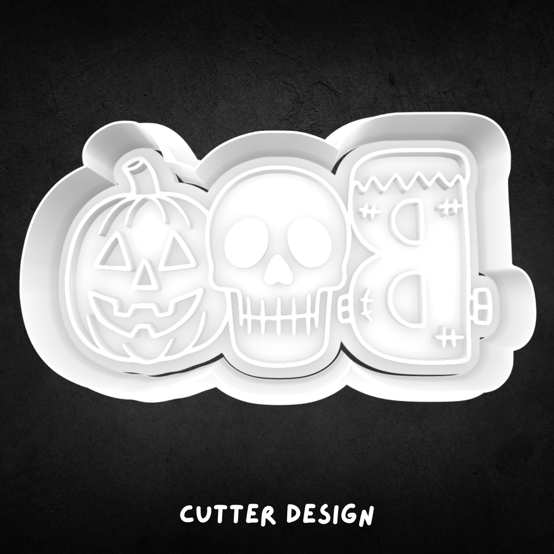 Halloween BOO Cookie Cutter and Stamp