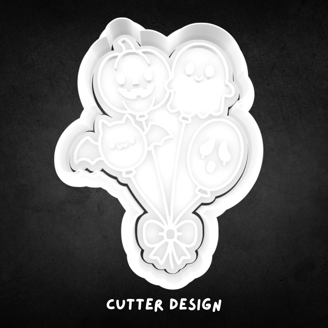 Halloween Balloons Cookie Cutter and Stamp
