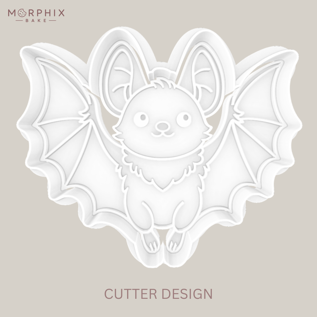 Cute Halloween Bat Cookie Cutter and Stamp