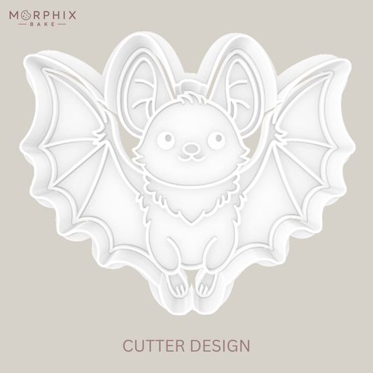 Cute Halloween Bat Cookie Cutter and Stamp