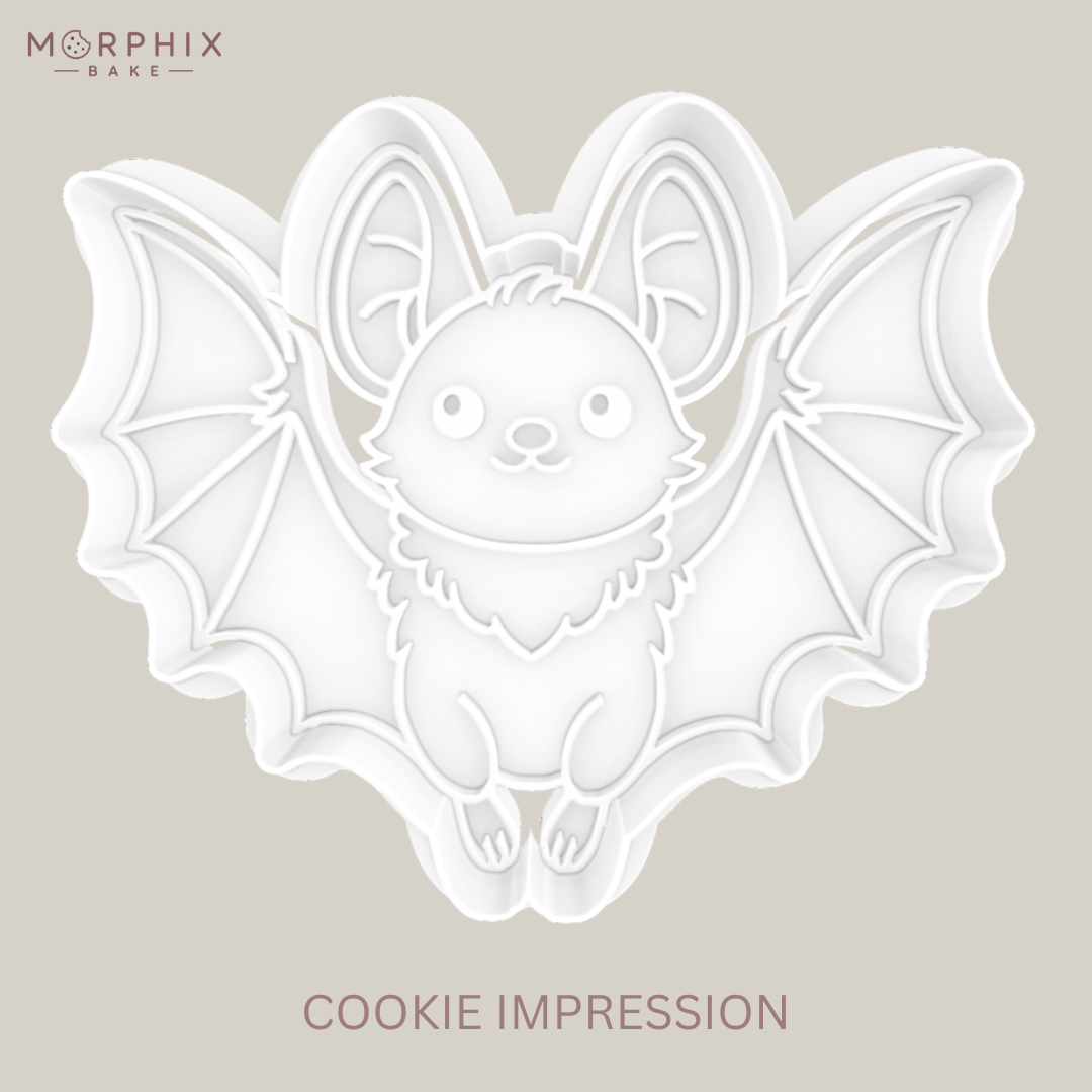 Cute Halloween Bat Cookie Cutter and Stamp