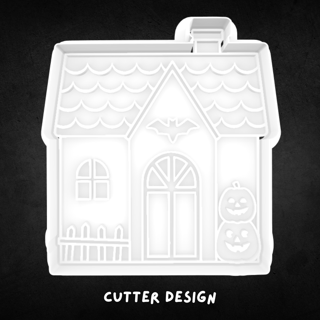 Halloween Haunted House 01 Cookie Cutter and Stamp