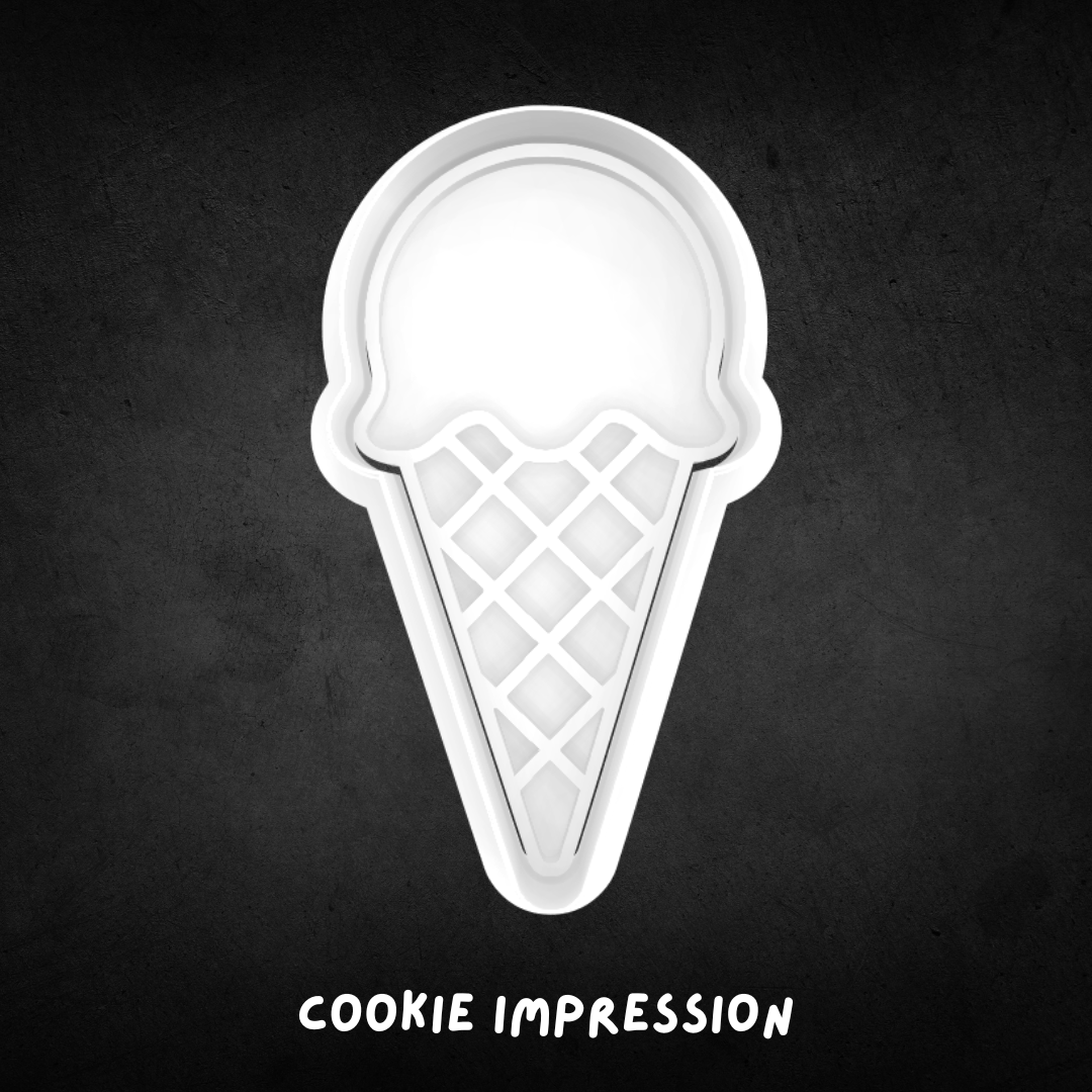 Ice Cream 01 Cookie Cutter and Stamp