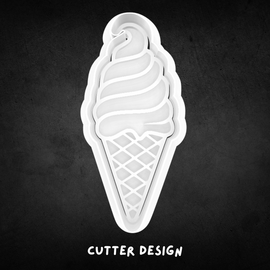Ice Cream 02 Cookie Cutter and Stamp