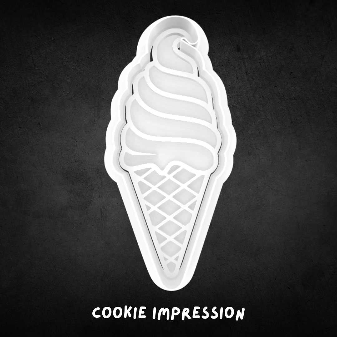 Ice Cream 02 Cookie Cutter and Stamp