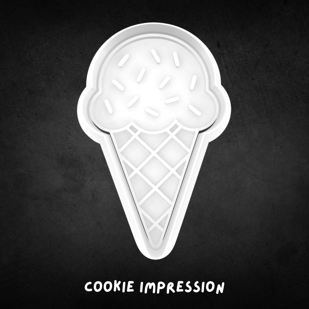 Ice Cream 03 Cookie Cutter and Stamp