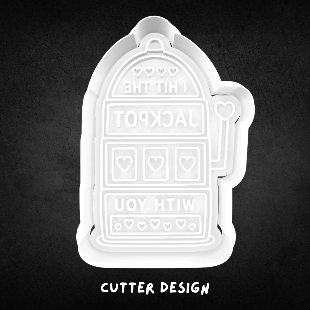 I Hit The Jackpot With You Cookie Cutter and Stamp