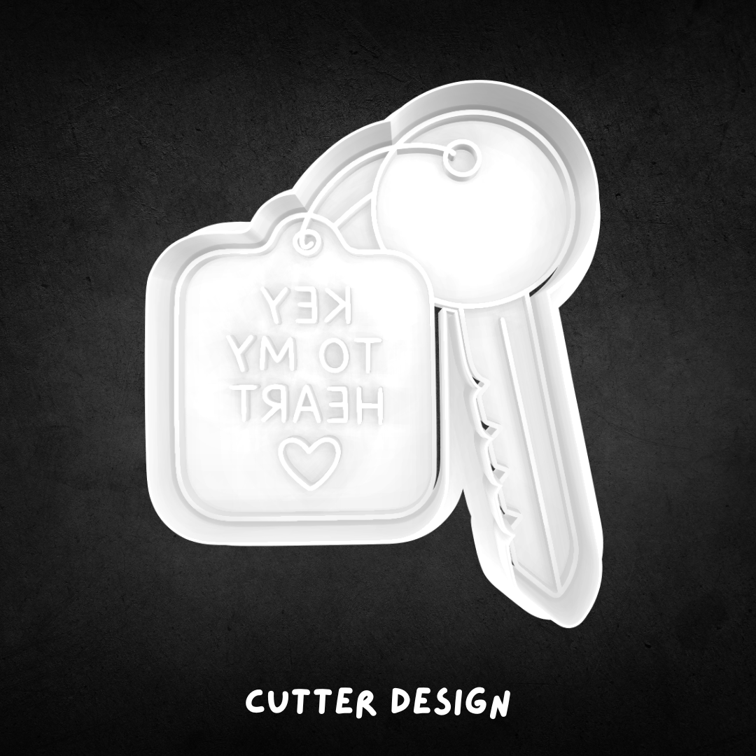Key to my Heart Cutter and Stamp