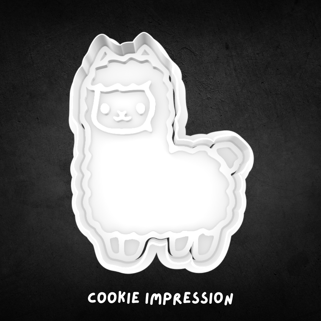Llama Cookie Cutter and Stamp