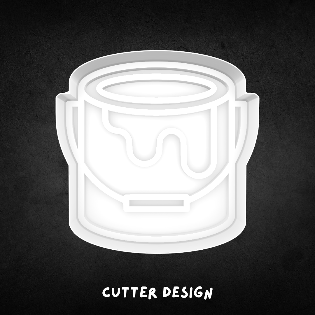Paint Bucket Cookie Cutter and Stamp