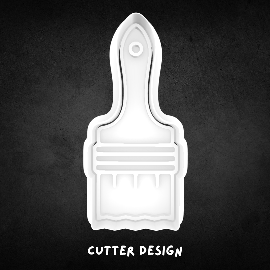 Paint Brush Cookie Cutter and Stamp