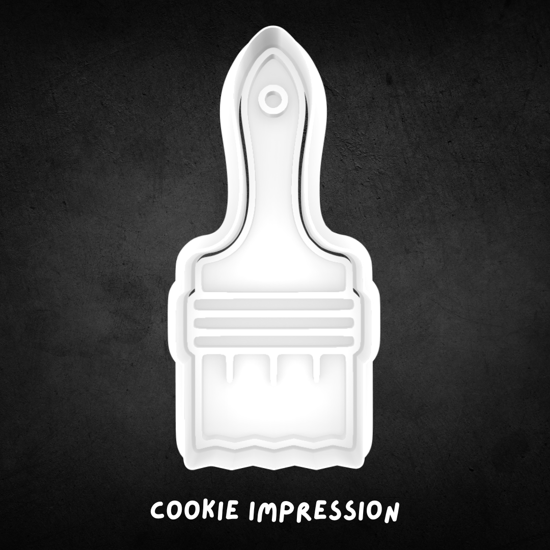 Paint Brush Cookie Cutter and Stamp
