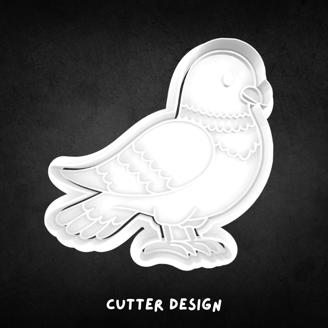 Pigeon Cookie Cutter and Stamp