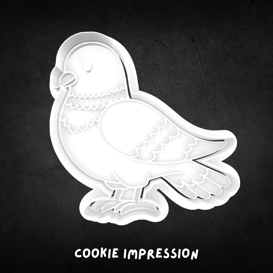 Pigeon Cookie Cutter and Stamp