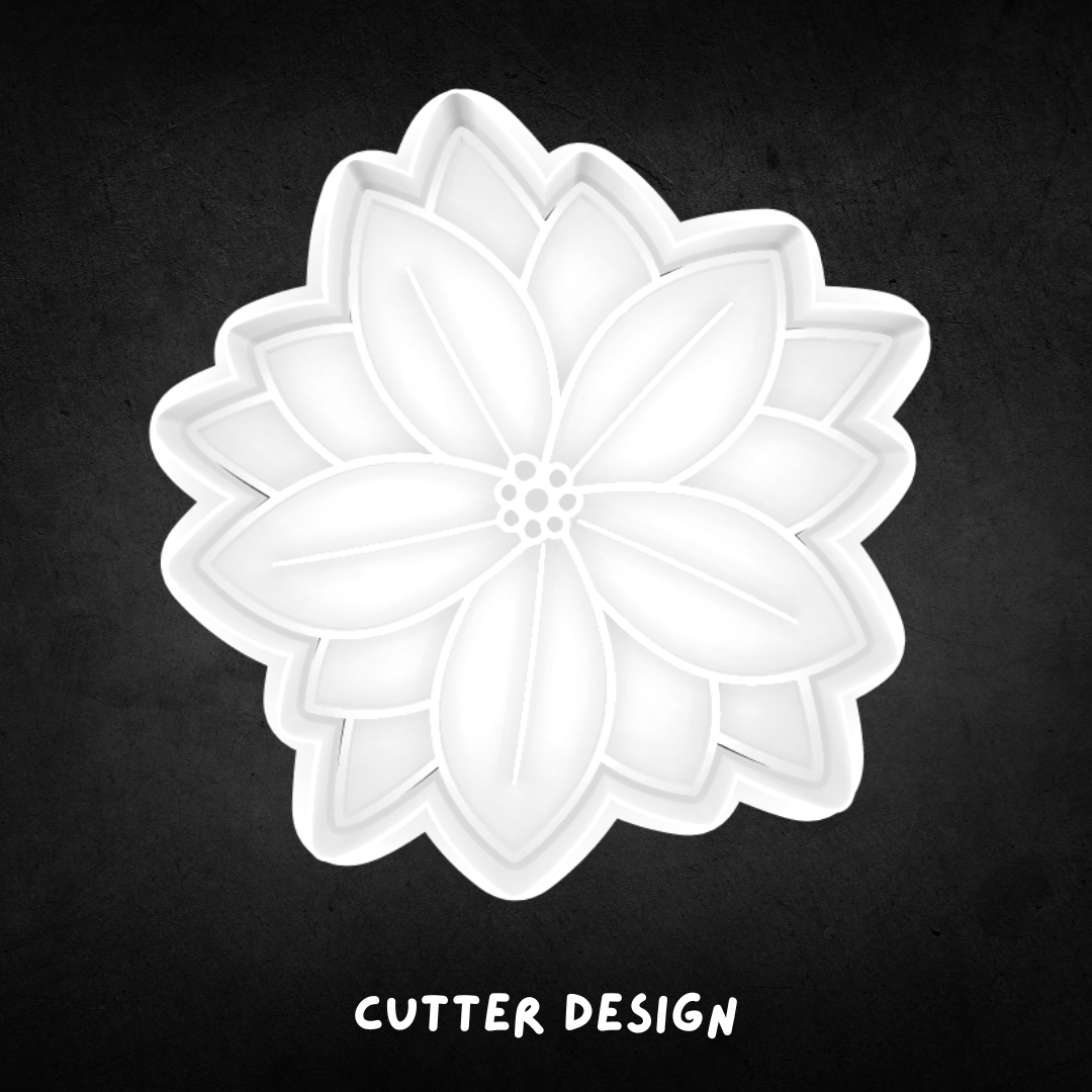 Poinsettia Cookie Cutter and Stamp