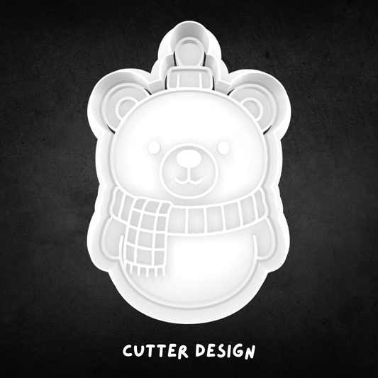 Polar Bear Bauble Cookie Cutter and Stamp