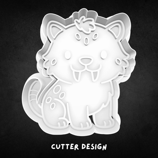 Sabertooth Tiger Cookie Cutter and Stamp