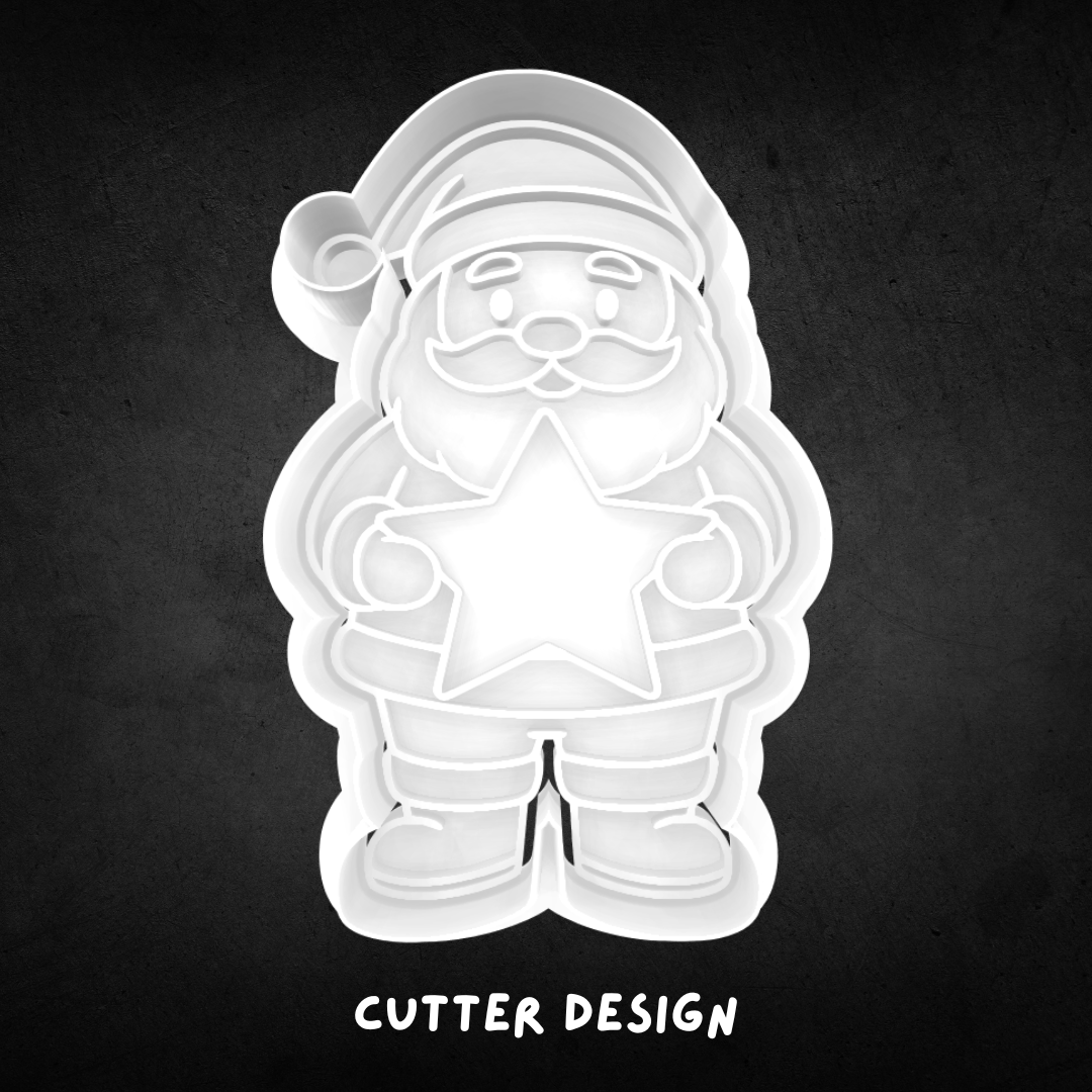 Christmas Santa Claus 02 Cookie Cutter and Stamp